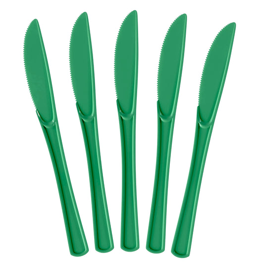 Heavy Duty Emerald Green Plastic Knives | Case of 1200