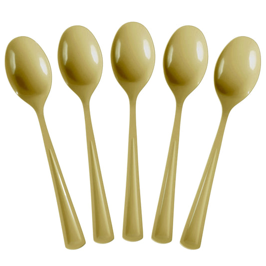 Heavy Duty Gold Plastic Spoons | Case of 1200