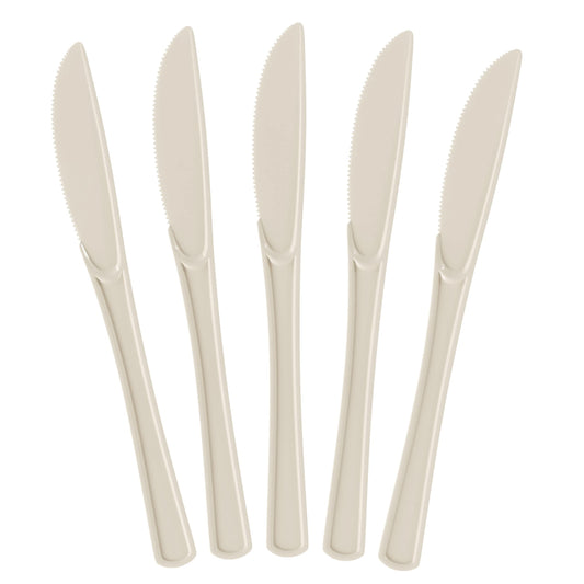 Heavy Duty Ivory Plastic Knives | Case of 1200