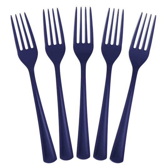 Heavy Duty Navy Plastic Forks | Case of 1200