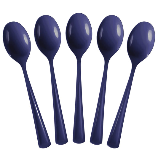 Heavy Duty Navy Plastic Spoons | Case of 1200