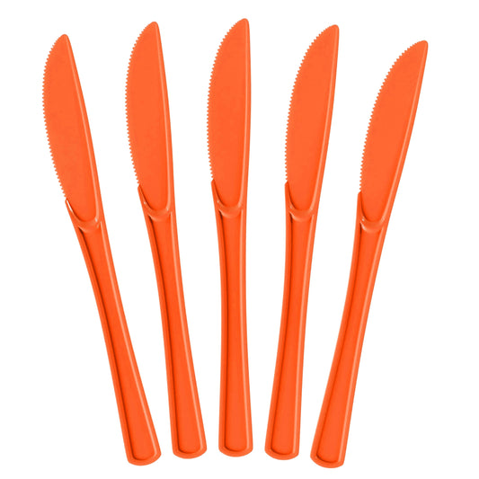 Heavy Duty Orange Plastic Knives | Case of 1200