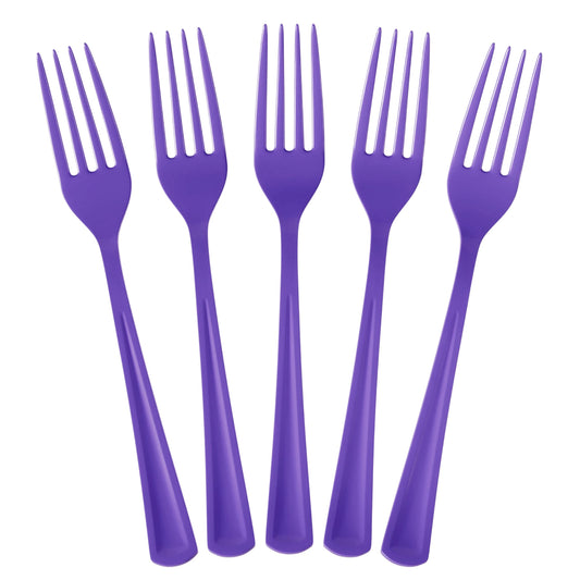 Heavy Duty Purple Plastic Forks | Case of 1200