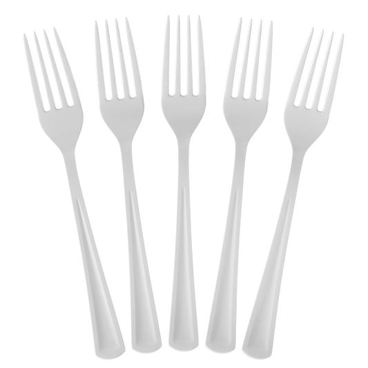 Heavy Duty White Plastic Forks | Case of 1200