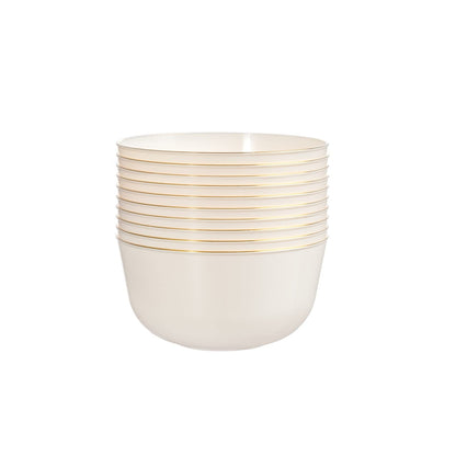 Classic Ivory Design Plastic Bowls | 120 Count