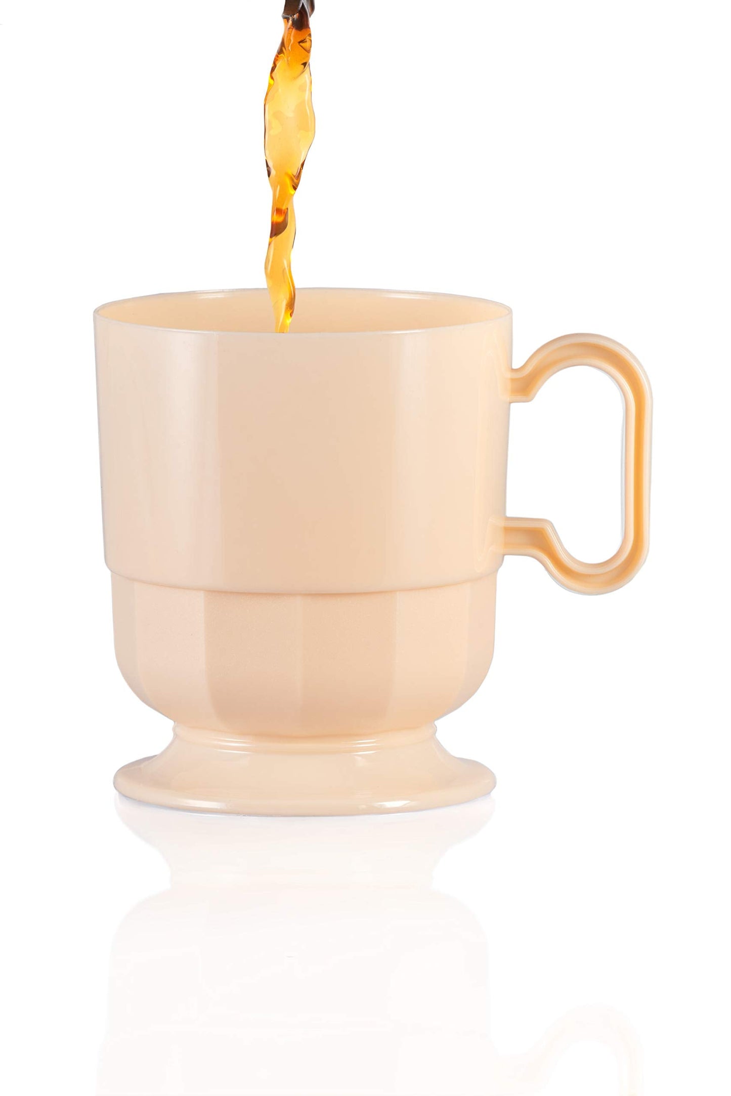 Ivory Glazed Coffee Cup w/ Handle - 8 Ct.