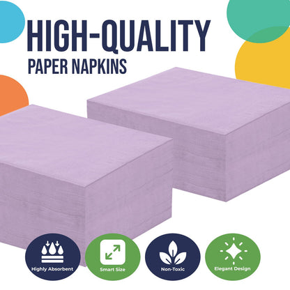 Lavender Beverage Napkins -100 Ct..