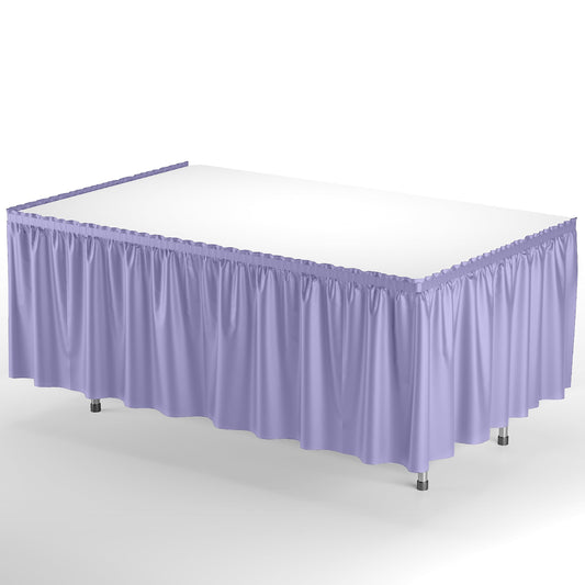 Lavender Plastic Table Skirt | Case of 48