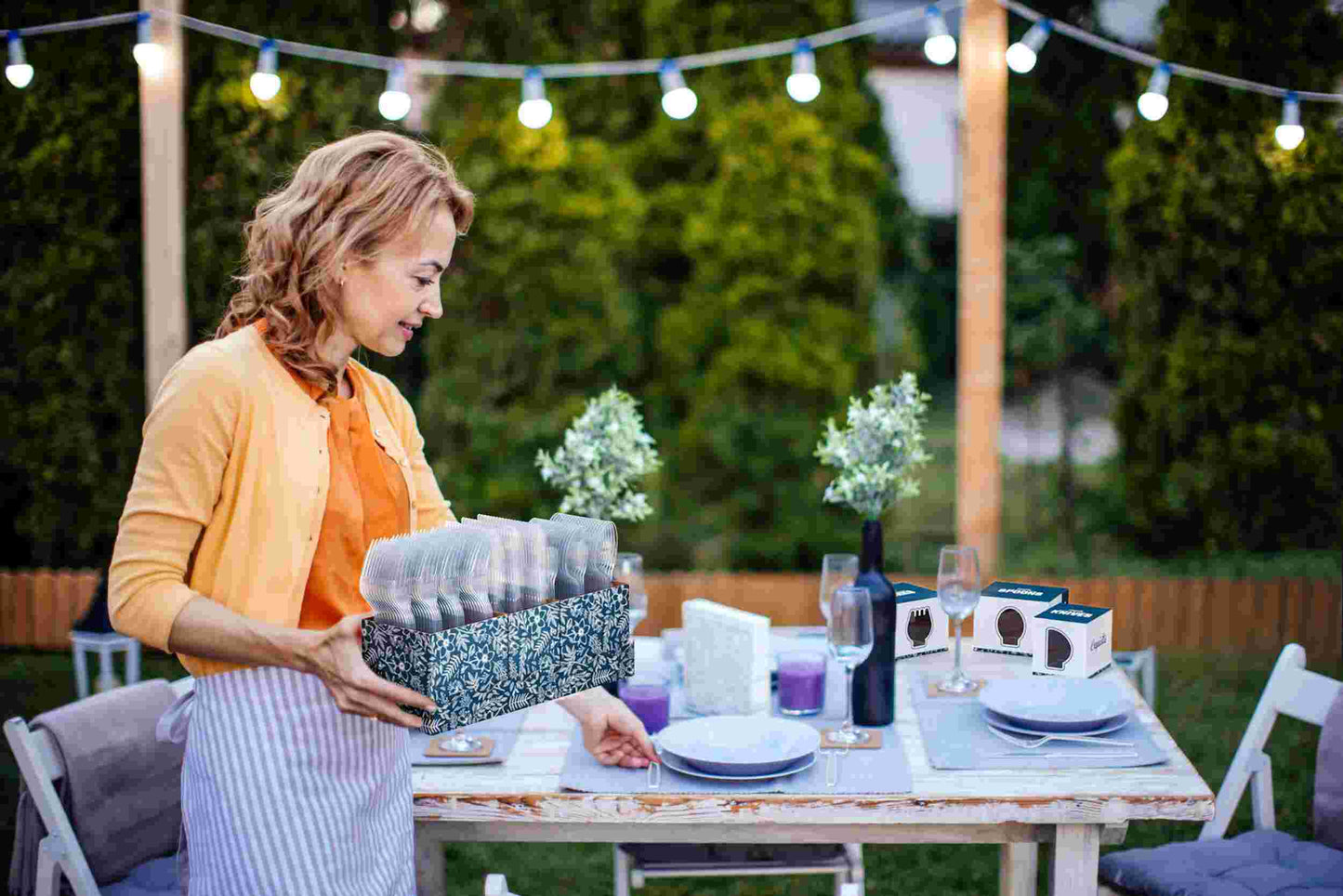Clear Cutlery Caddy Combo - Floral