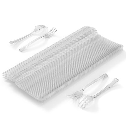 Exquisite Clear Plastic Tasting Forks | 500 Count