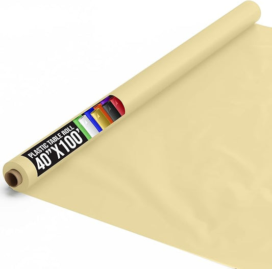 40 In. x 100 Ft. Light Yellow Table Roll | Case of 6