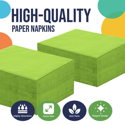 Lime Green Beverage Napkins -100 Ct..