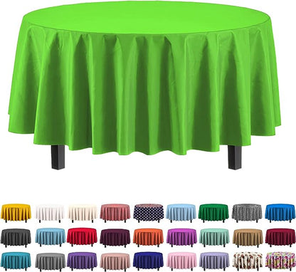 Premium Round Lime Green Table Cover | Case of 96