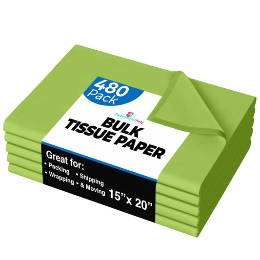 15 In. x 20 In. Lime Green Tissue Paper | 480 Sheets