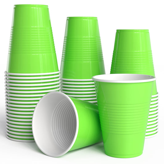 18 Oz. Lime Green Plastic Cups - 50 Ct.