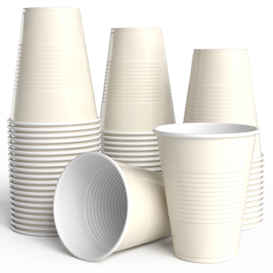 18 Oz. Ivory Plastic Cups - 50 Ct.