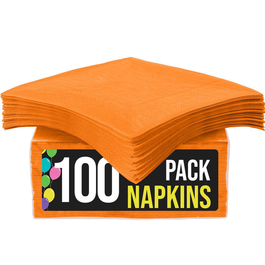 Orange Luncheon Napkins -100 Ct..