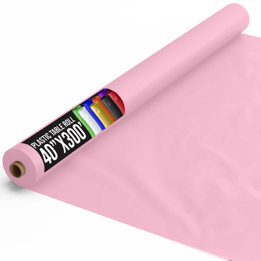 40 In. x 300 Ft. Premium Pink Table Roll | Case of 4