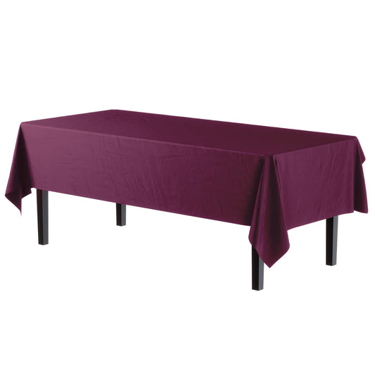 Plum Plastic Table Cover | Case of 48