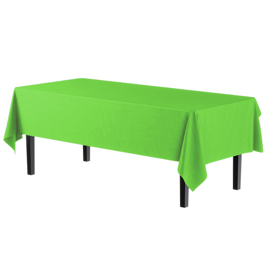 Lime Green Plastic Table Cover | Case of 48