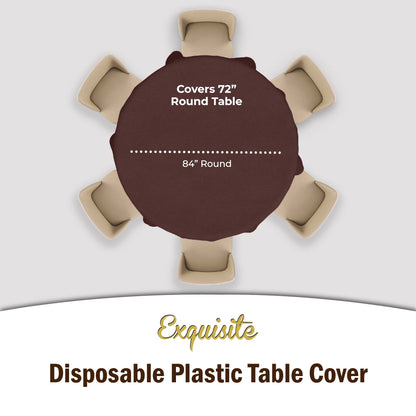 Premium Round Brown Table Cover | Case of 96