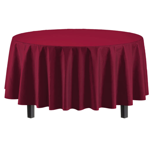 Premium Round Burgundy Table Cover | Case of 96