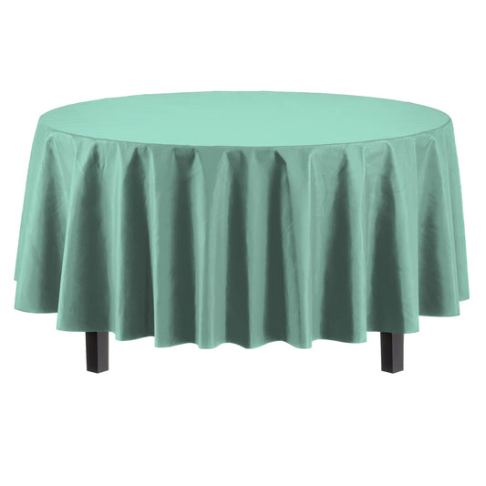 Premium Round Light Mint Table Cover | Case of 96