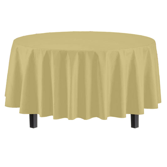 Premium Round Light Yellow Table Cover | Case of 96