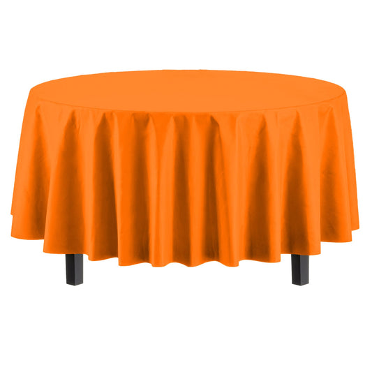 Premium Round Orange Table Cover | Case of 96