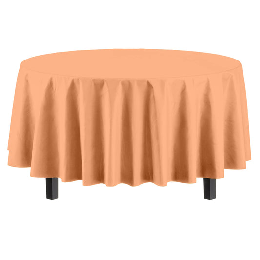 Premium Round Peach Table Cover | Case of 96