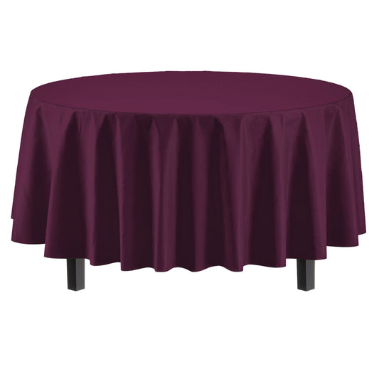 Premium Round Plum Table Cover | Case of 96