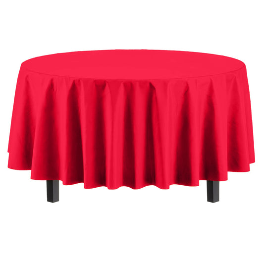 Premium Round Red Table Cover | Case of 96