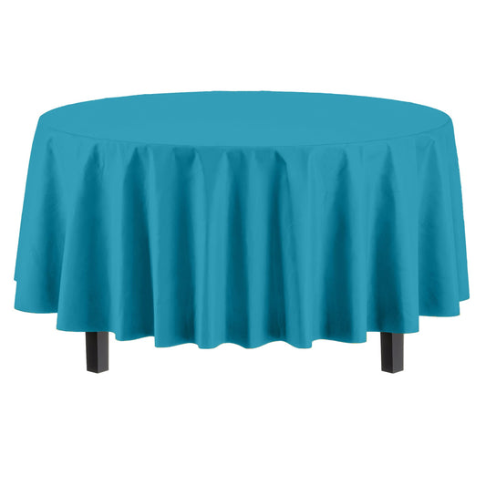 Premium Round Turquoise Table Cover | Case of 96