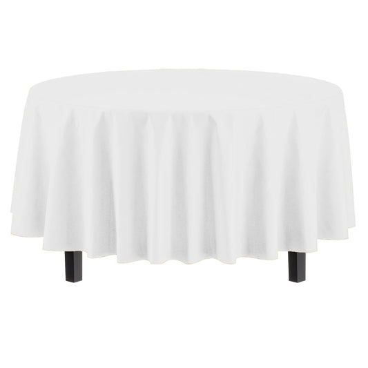 Premium Round White Table Cover | Case of 96