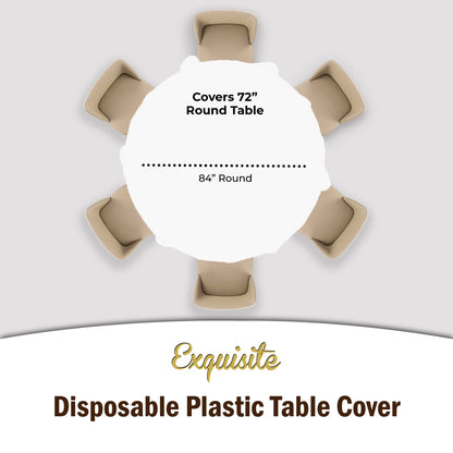 Premium Round White Table Cover | Case of 96