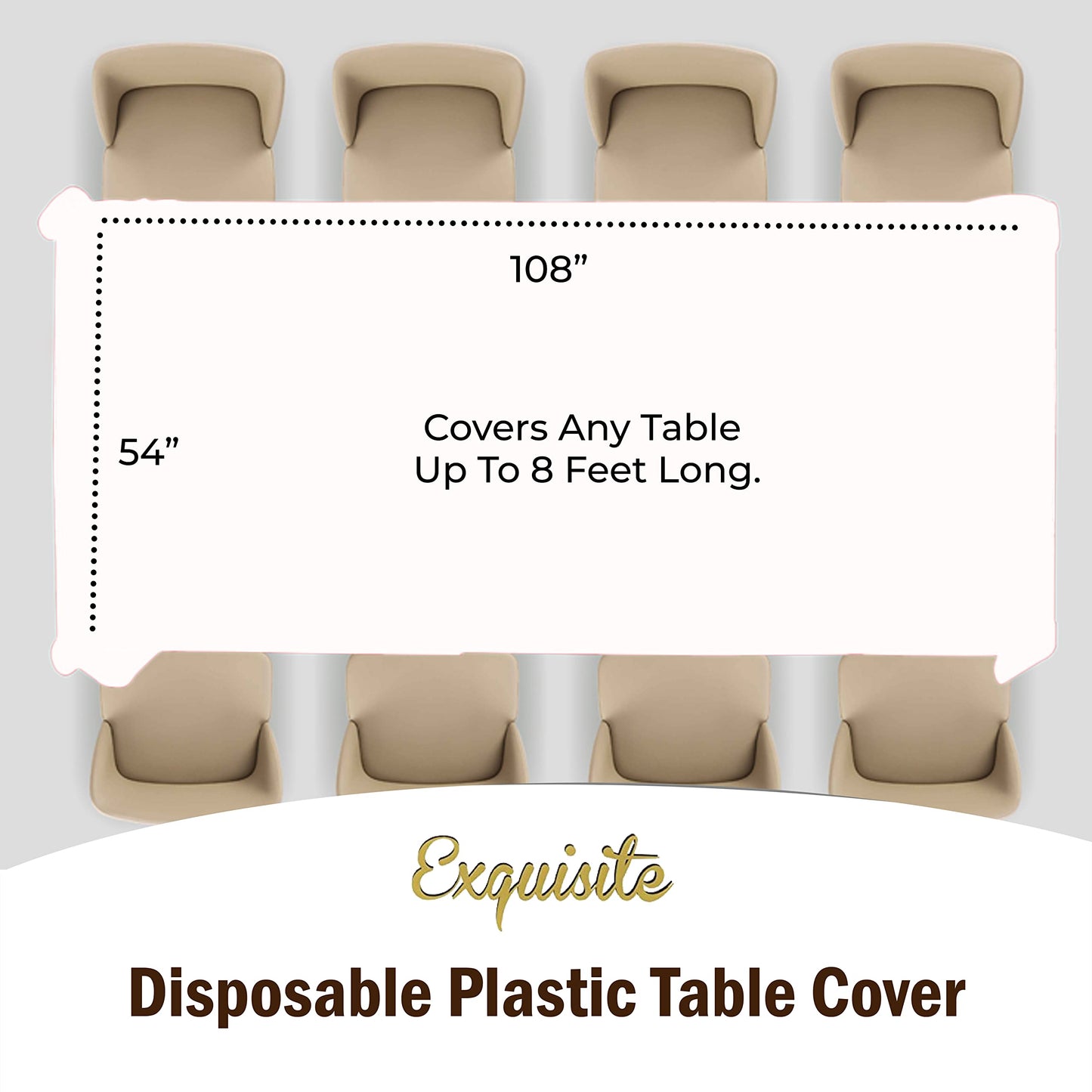 White Plastic Table Cover | Case of 48