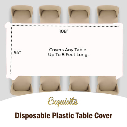 White Plastic Table Cover | Case of 48