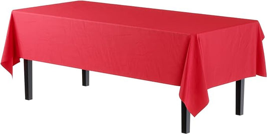 Red Plastic Table Cover | Case of 48