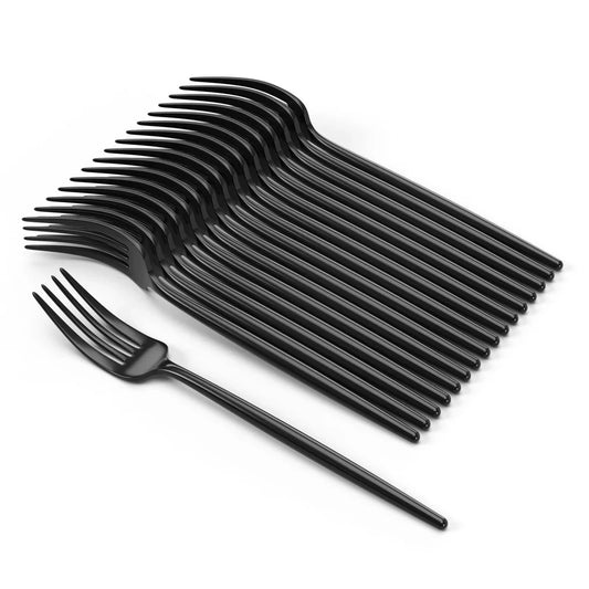 Trendables Gloss Black Plastic Forks - 20 Ct.