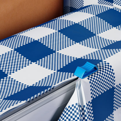 54 In. X 100 Ft. Select A Size Table Cover | Blue Gingham