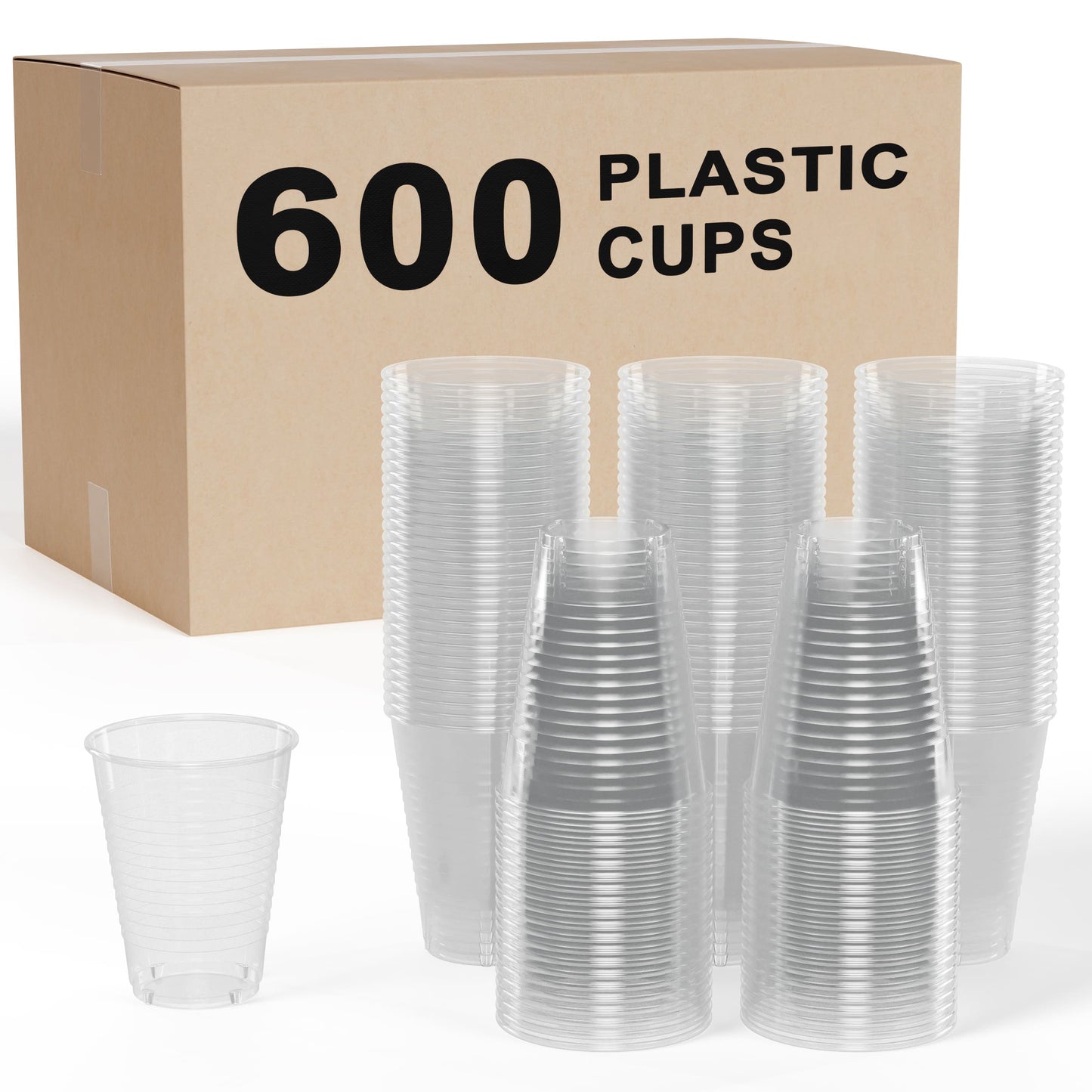 12 Oz. Clear Plastic Cups | Case of 600