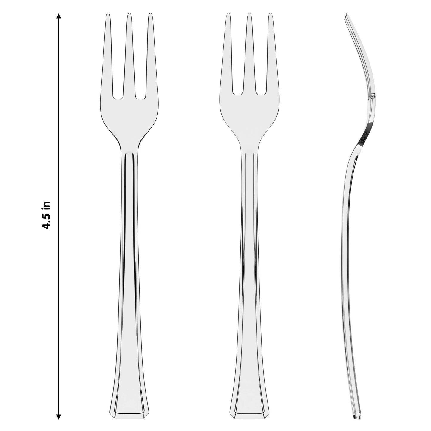 Exquisite Clear Plastic Tasting Forks | 500 Count