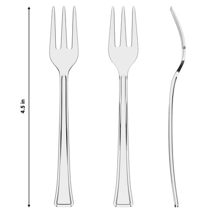 Exquisite Clear Plastic Tasting Forks | 500 Count