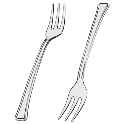 Exquisite Clear Plastic Tasting Forks | 500 Count