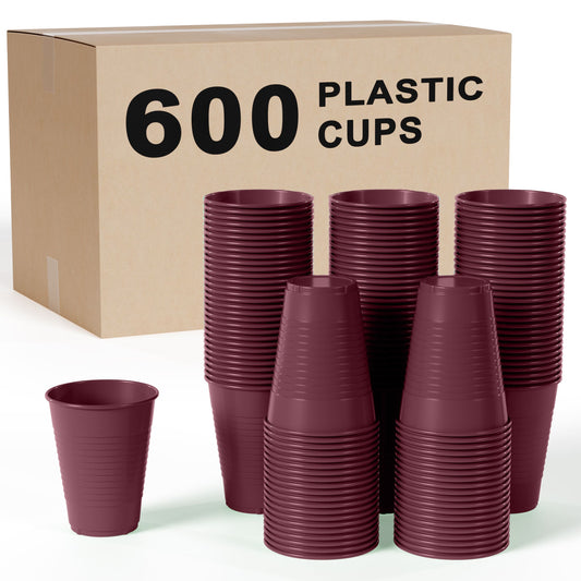 12 Oz. Burgundy Plastic Cups | Case of 600