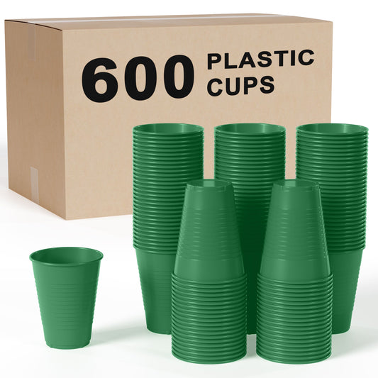 12 Oz. Emerald Green Plastic Cups | Case of 600