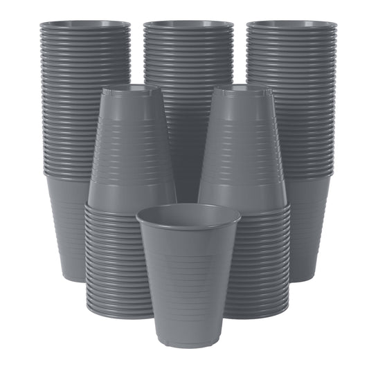 12 Oz. Silver Plastic Cups | Case of 600