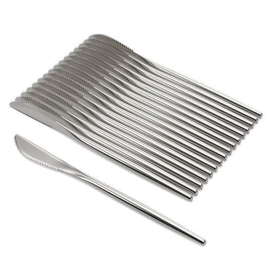 Trendables Gloss Silver Plastic Knives | 480 Count