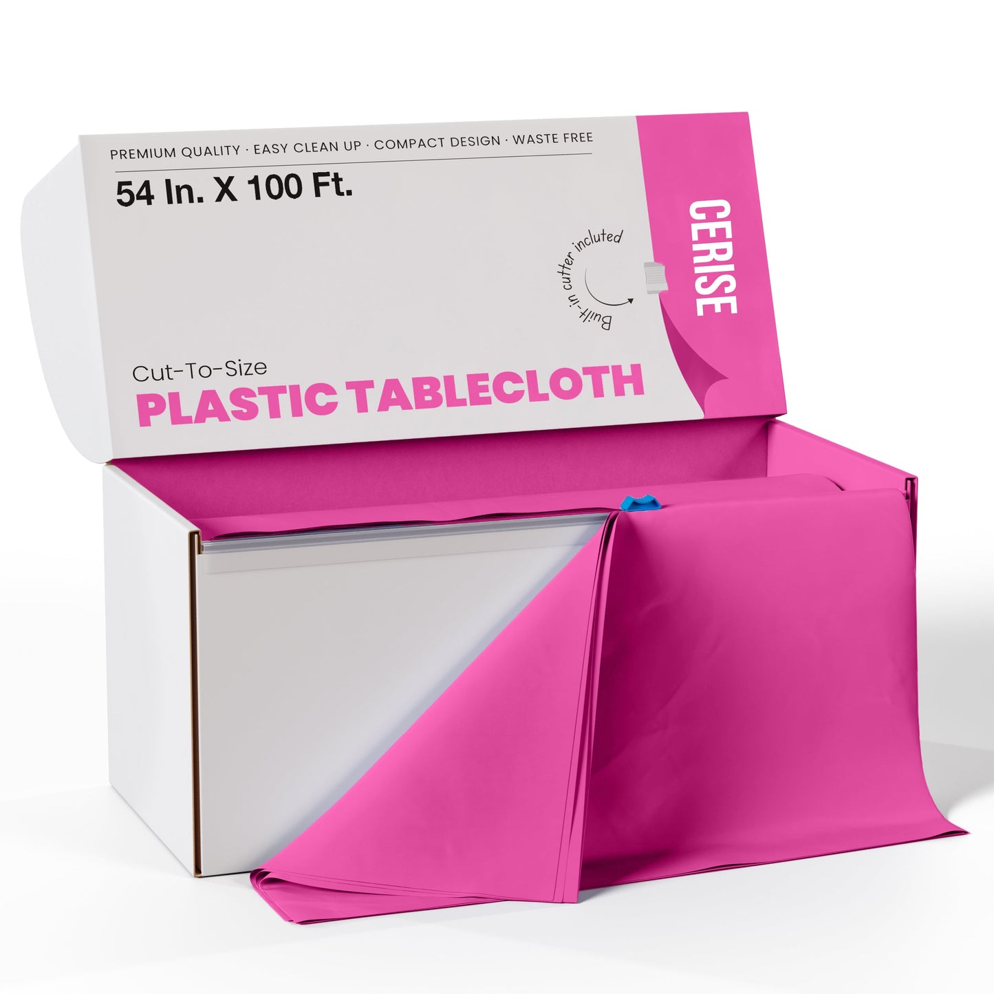 54" X 100' Select A Size Table Cover - Cerise