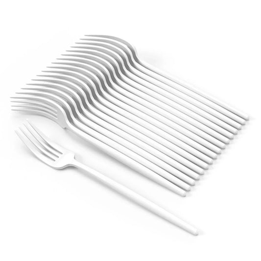 Trendables Gloss White Plastic Forks - 20 Ct.